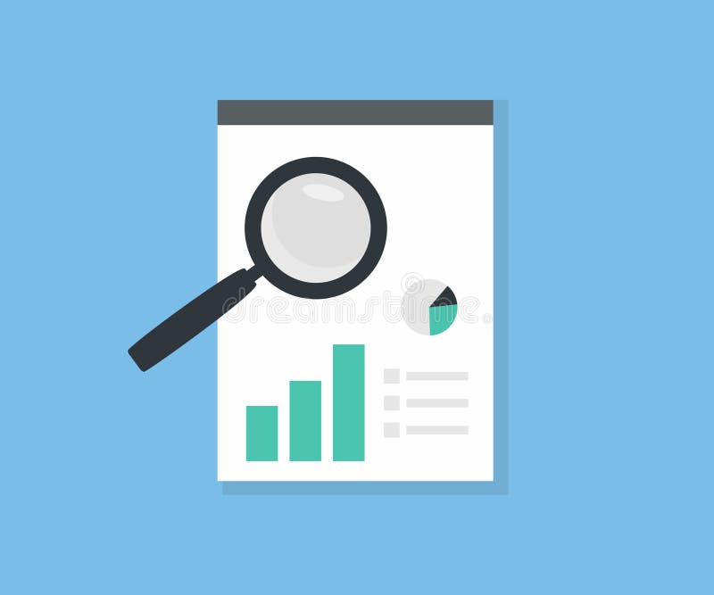Document graph, Marketing, Business accounting, financial analysis, finance investment, result report, investment project. stock illustration