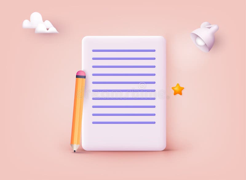 Document icon concept. 3D Web Vector Illustrations. Memorandum understanding vectors