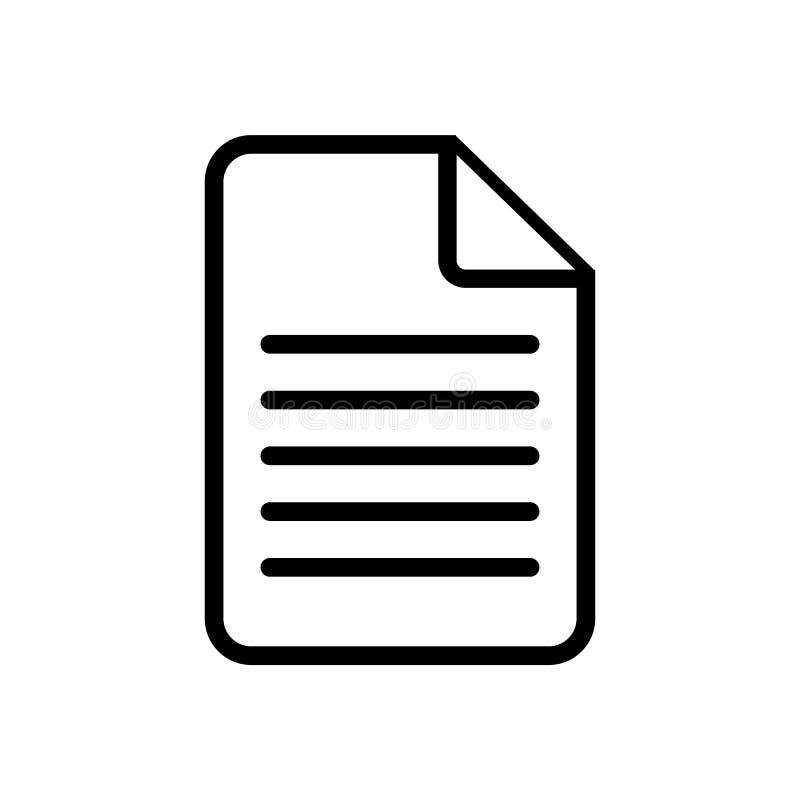  Document  icon  on white  stock illustration Illustration 