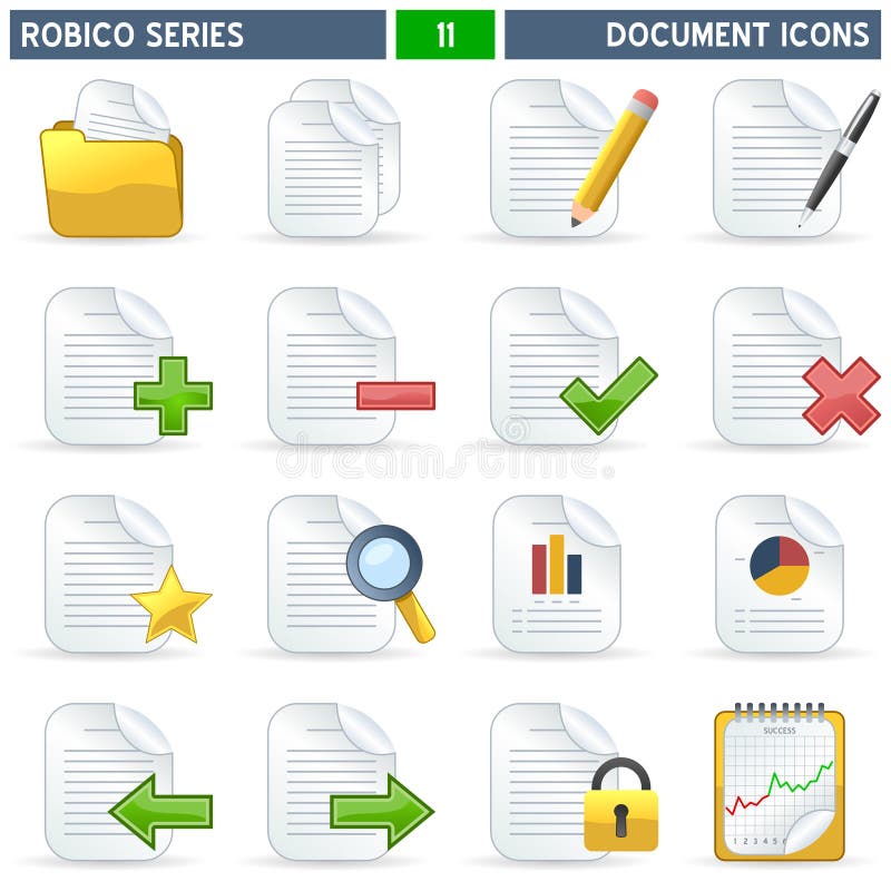 Document Icons - Robico Series royalty free illustration Document Icons - Robico Series royalty free illustration