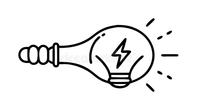 Document Idea Lightbulb Icon for Writing Creative Content, vector design Generative AI royalty free illustration