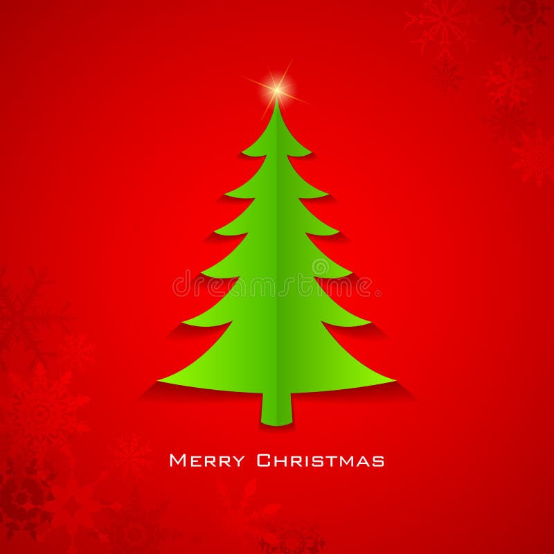 Papieren Kerstboom royalty-vrije illustratie