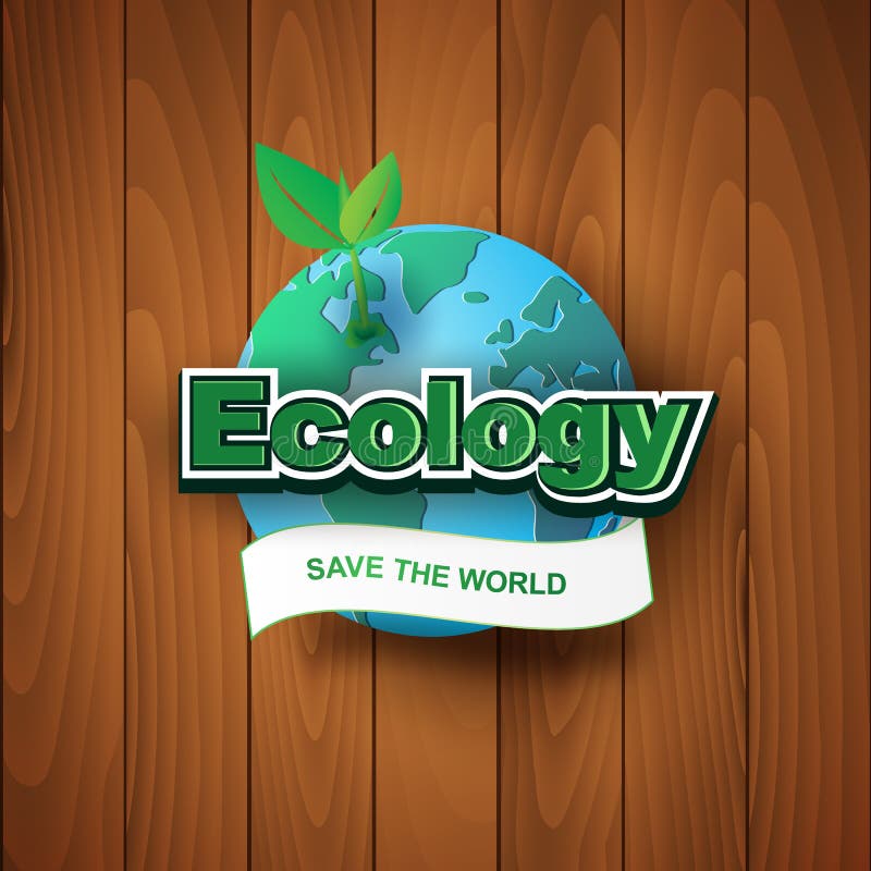 Document kunst en ambacht van Ecologie sparen het wereldetiket met Aarde o royalty-vrije illustratie Document kunst en ambacht van Ecologie sparen het wereldetiket met Aarde o royalty-vrije illustratie