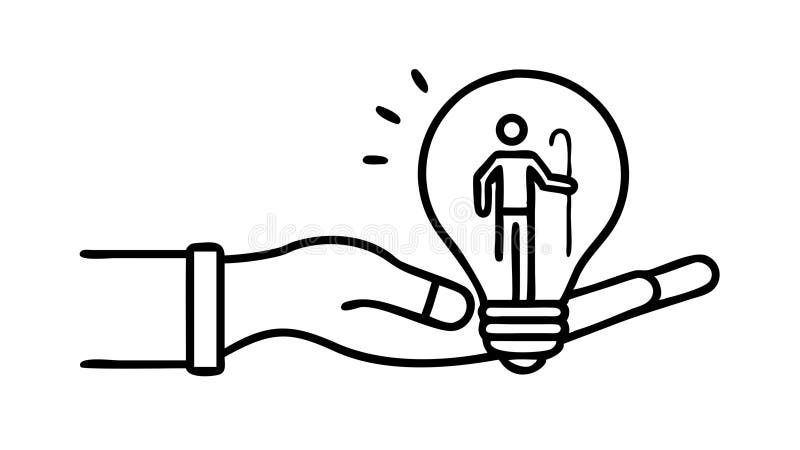 Document with Lightbulb for Idea Documentation, vector design Generative AI royalty free illustration