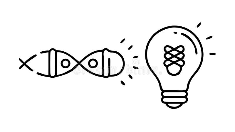 Document with Lightbulb for Written Ideas, vector design Generative AI stock illustration