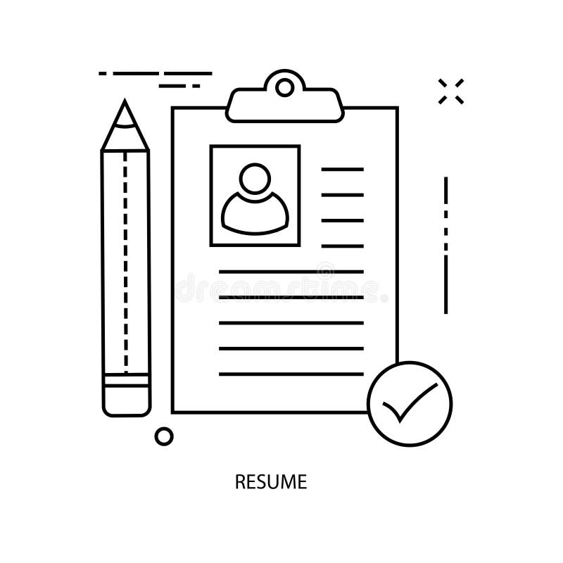 Document line illustration icon stock illustration Document line illustration icon stock illustration