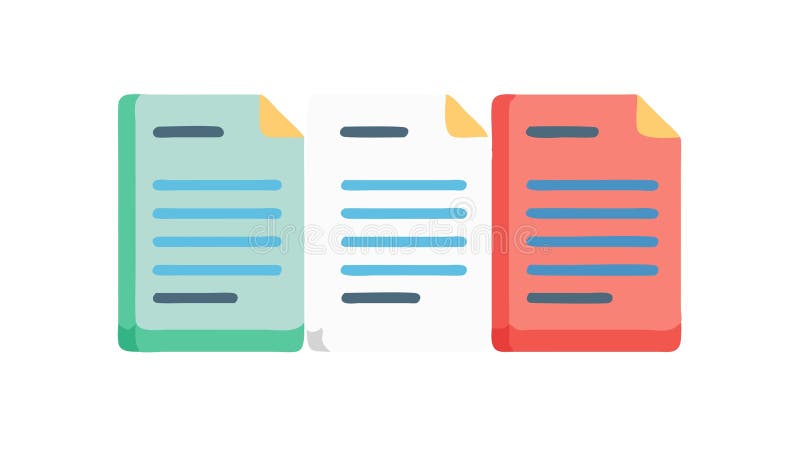 Document List Files Icon Flat Design Paperwork Report, vector design Generative AI stock illustration