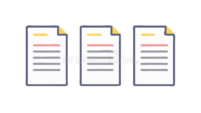 Document List Icon Vector Graphic, Report Checklist Symbol, vector design Generative AI royalty free illustration