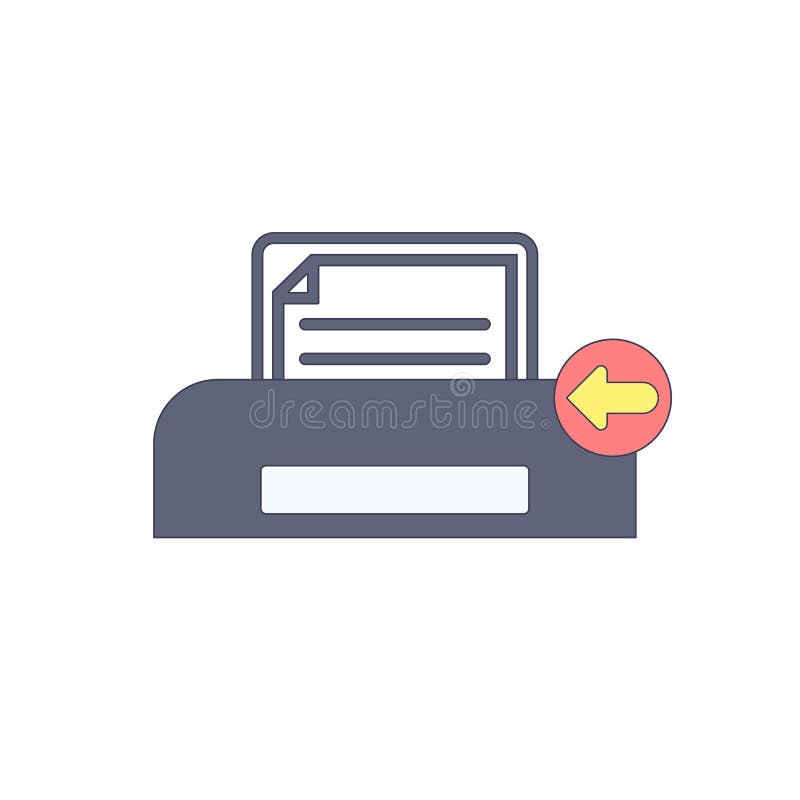 Document, paper, previous, print, printer, printing icon vector illustration