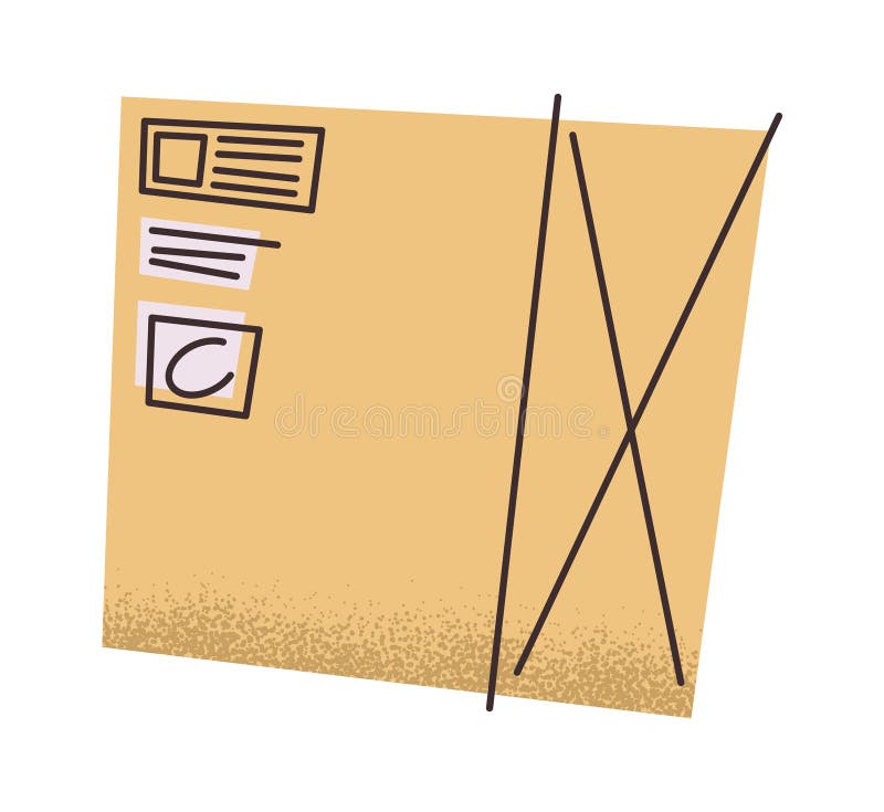 Document parcel large mail envelope vector illustration