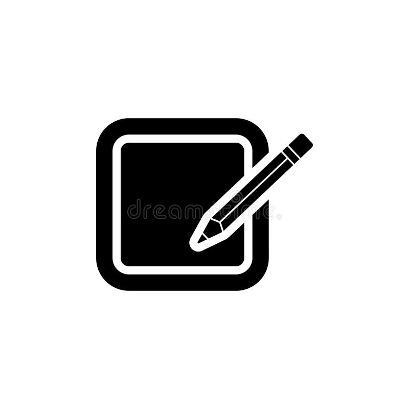 Document With Pencil icon. Simple glyph, flat vector of Web icons for UI and UX, website or mobile application vector illustration