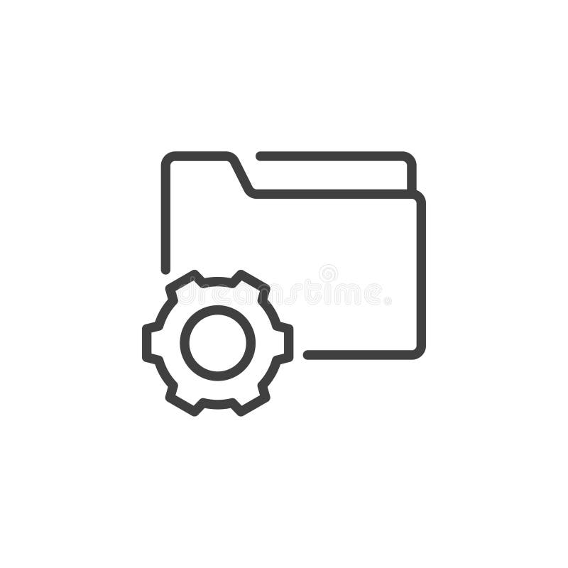 Document project line icon stock illustration