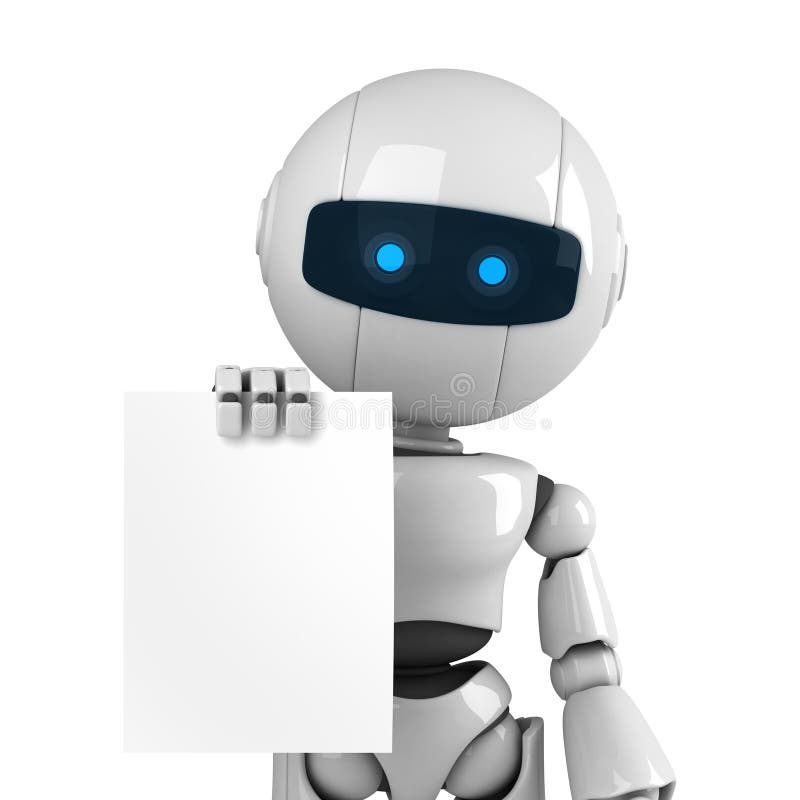 Document robotstaywhite royaltyfri illustrationer