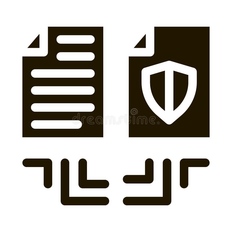 Document Safety Icon Vector Symbol Illustration Stock Vector Illustration of search, coding