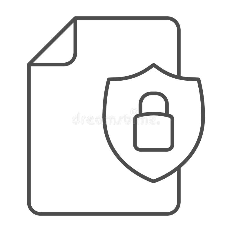 Safety Document Flat Icon. Clipboard with Shield Blue Icons in Trendy Flat Style Stock Vector