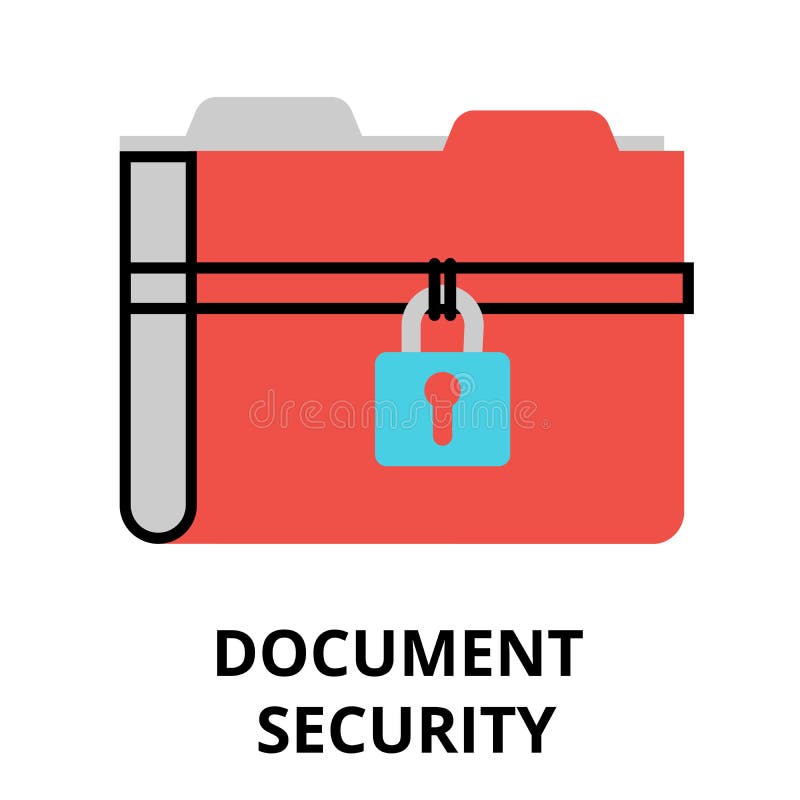 Document security icon, flat design vector illustration vector illustration Document security icon, flat design vector illustration vector illustration