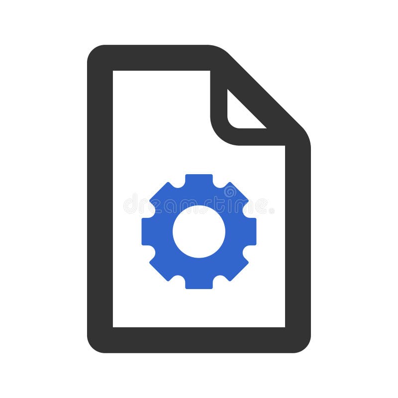 Document setting icon design stock illustration