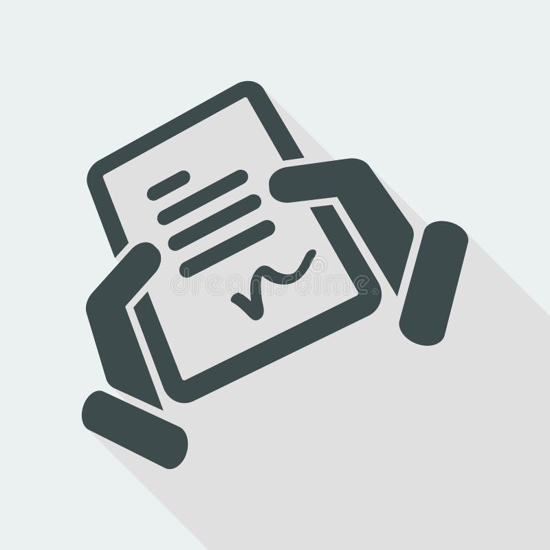 Document signature icon stock vector. Illustration of design 118519017