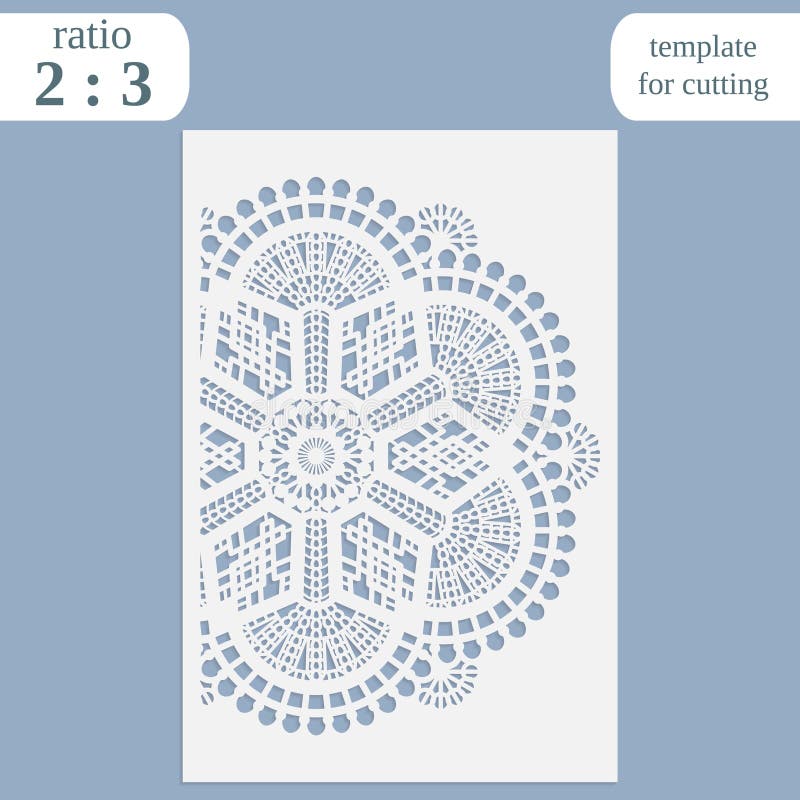 Paper openwork greeting card, template for cutting, lace invitation, lasercut metal panel, wood carving, laser cut plastic, vector illustration. Paper openwork greeting card, template for cutting, lace invitation, lasercut metal panel, wood carving, laser cut plastic, vector illustration