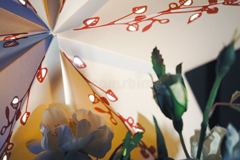 Document ster met bloemen royalty-vrije stock fotografie