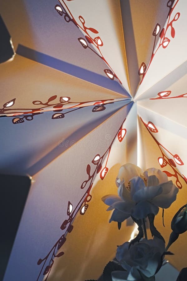 Document ster met bloemen royalty-vrije stock fotografie