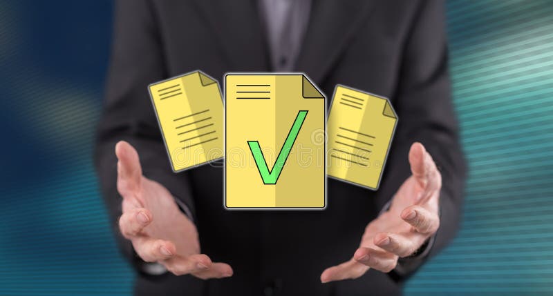 Concept of document validation stock images