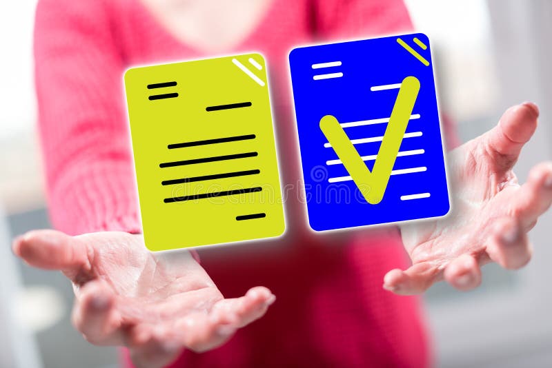 Concept of document validation royalty free stock photos