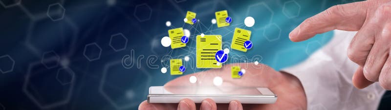 Concept of document validation royalty free illustration