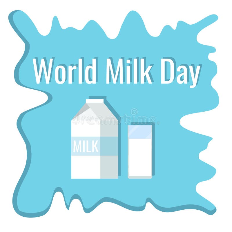 Document witte en blauwe verpakking en glas melk op beeld, melkkader op bovenkant vector illustratie Document witte en blauwe verpakking en glas melk op beeld, melkkader op bovenkant vector illustratie