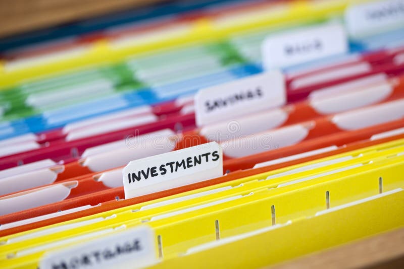Documenti finanziari in cartelle fotografia stock Documenti finanziari in cartelle fotografia stock