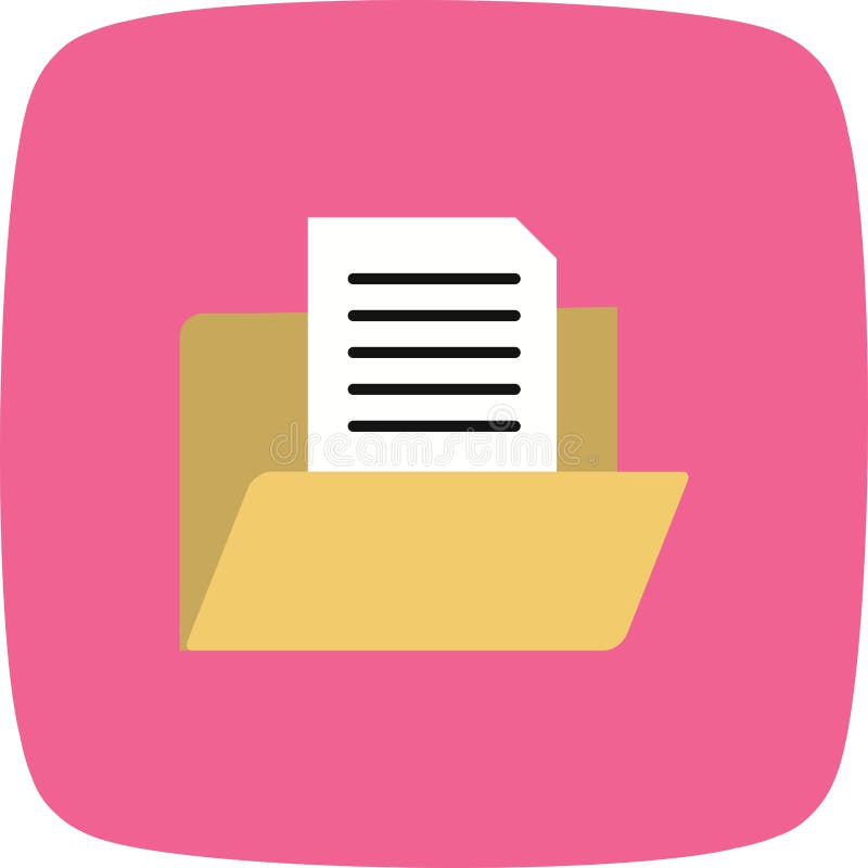 Documento de ilustração no ícone de pasta para uso pessoal e comercial. ilustração do vetor