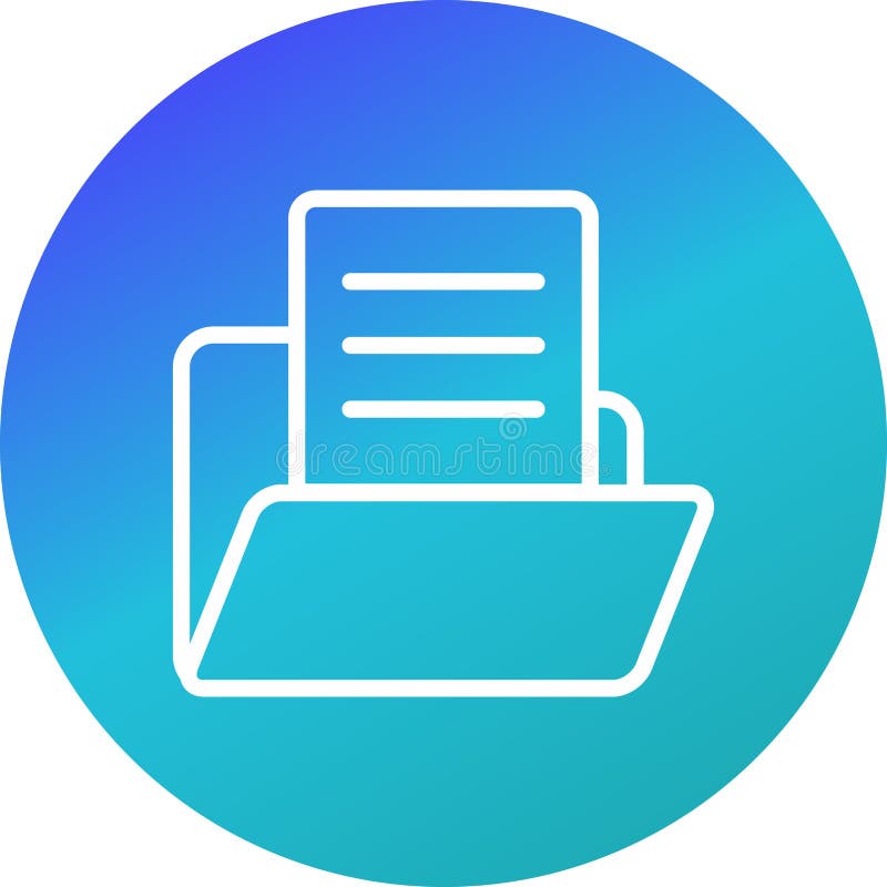 Documento de ilustração no ícone de pasta para uso pessoal e comercial. ilustração do vetor