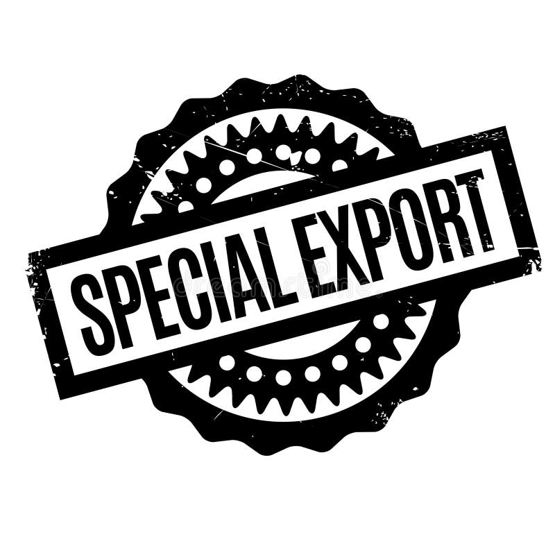 Dodatek specjalny Eksportowa pieczątka ilustracji Dodatek specjalny Eksportowa pieczątka ilustracji