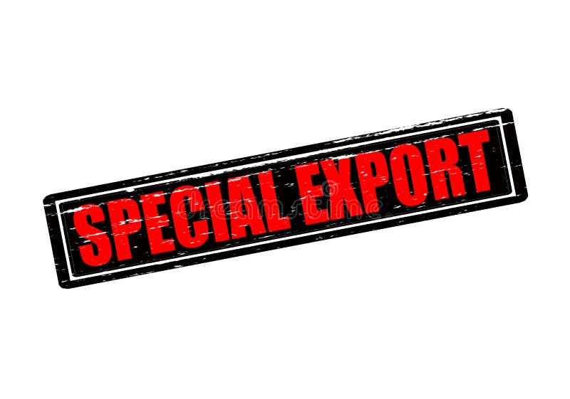 Dodatku specjalnego eksport ilustracja wektor Dodatku specjalnego eksport ilustracja wektor