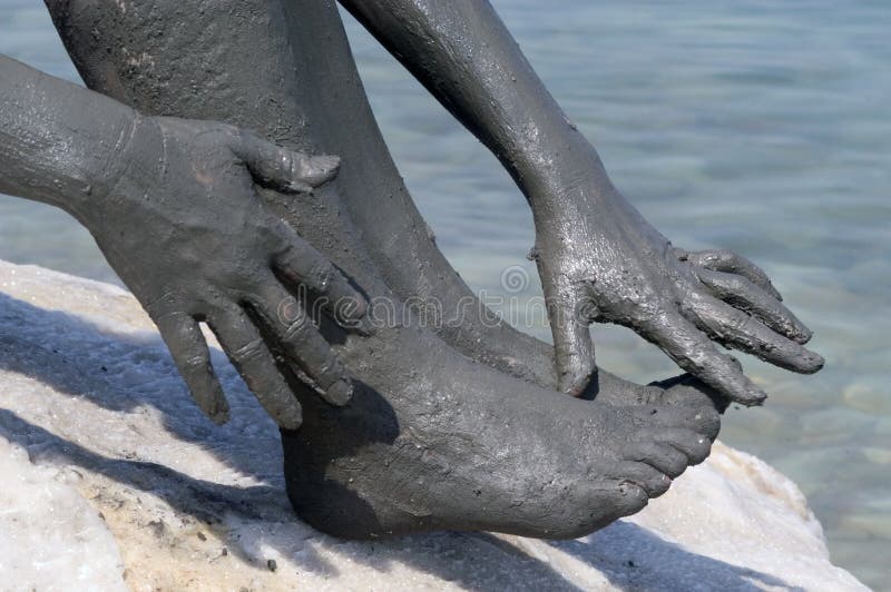 Dode Zee Modder stock fotografie