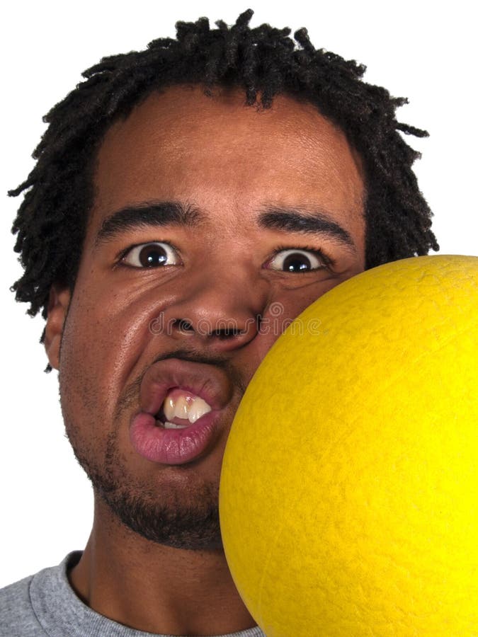 Dodgeball Player Getting Hit on the Face Stock Photo Image of young