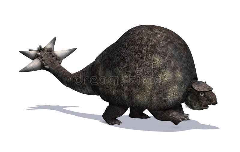 Doedicurus Prehistoric Animal Stock Illustration - Illustration of white,  rendered: 110153611