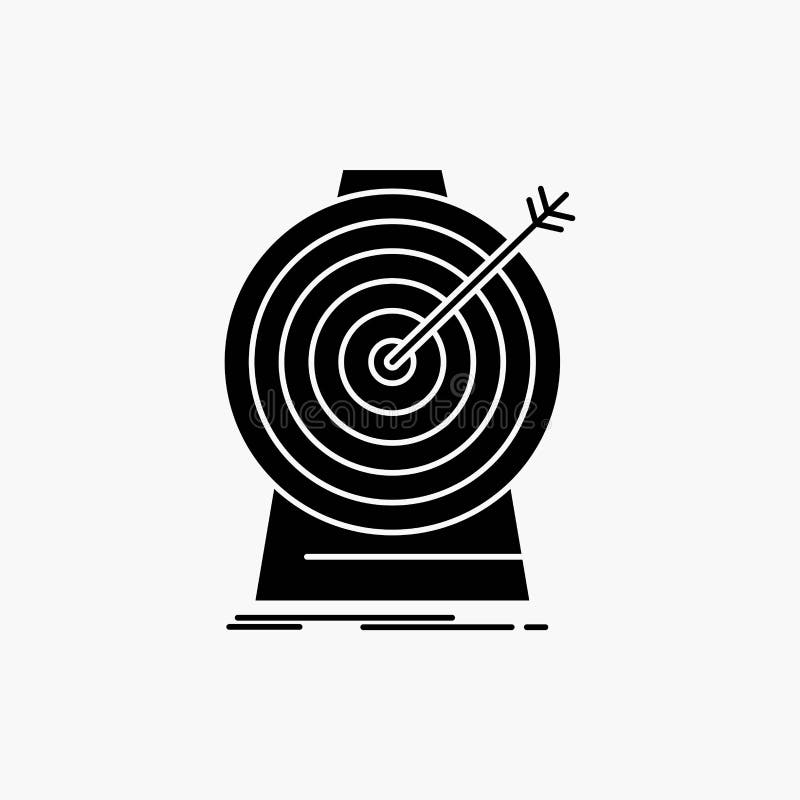 Doel, nadruk die, doel, doel, Glyph-Pictogram richten Vector ge?soleerde illustratie vector illustratie Doel, nadruk die, doel, doel, Glyph-Pictogram richten Vector ge?soleerde illustratie vector illustratie
