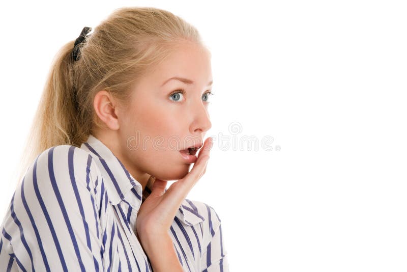 Bang vrouw royalty-vrije stock fotografie