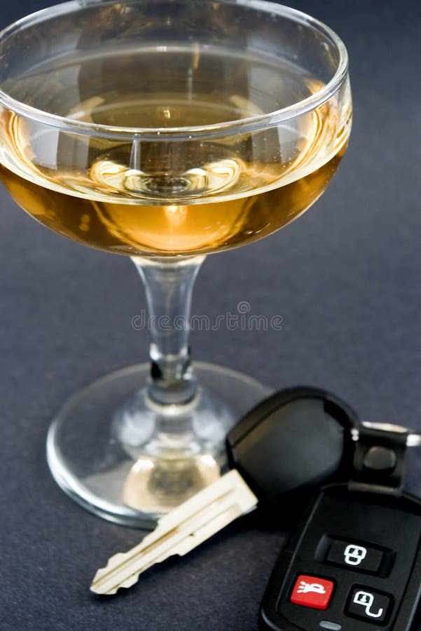 Champagne glass with car keys. Champagne glass with car keys