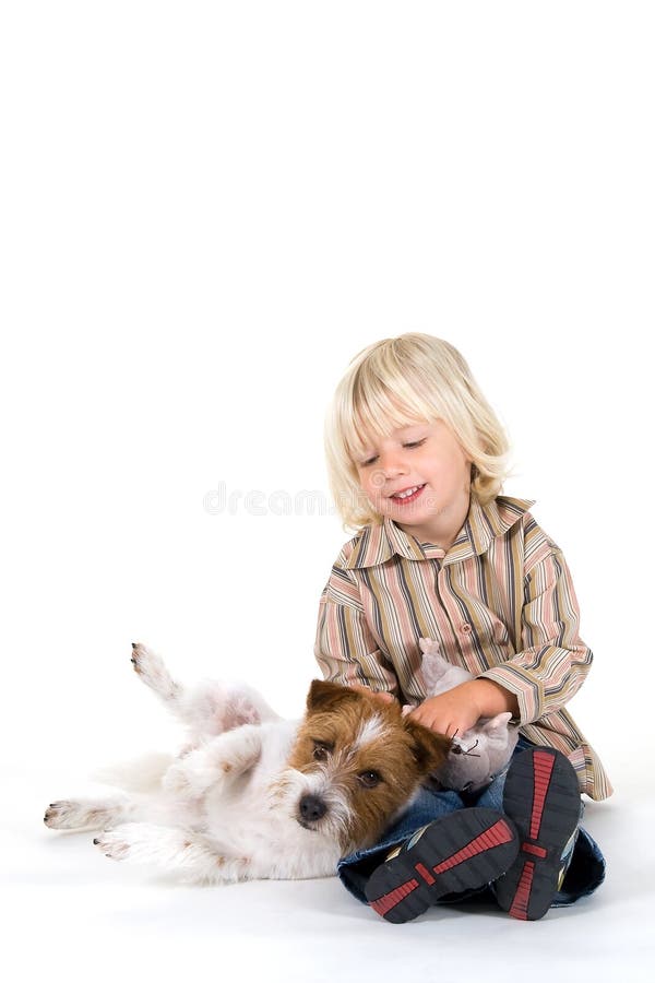Due migliori amici, un ragazzo e il suo cane.