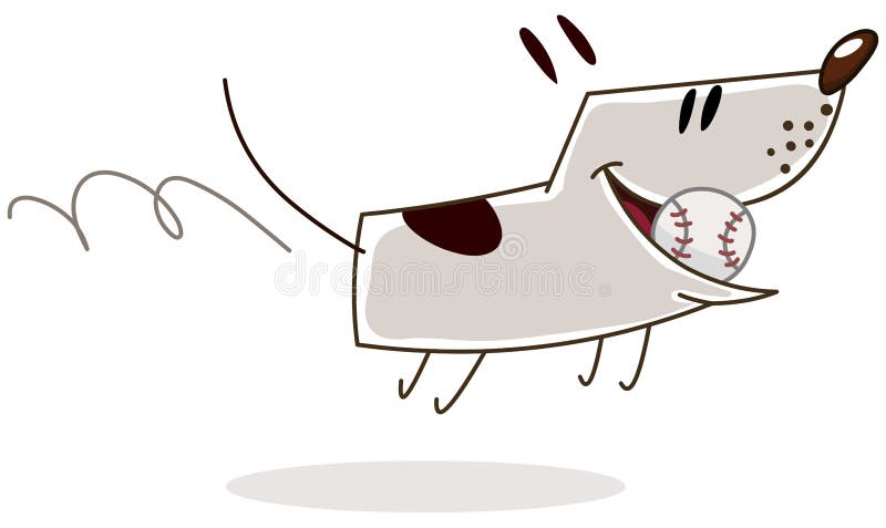 Dog with ball royalty free illustration Dog with ball royalty free illustration