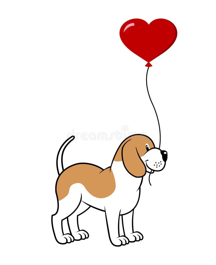 Dog with a balloon stock vector. Illustration of composition - 1731000