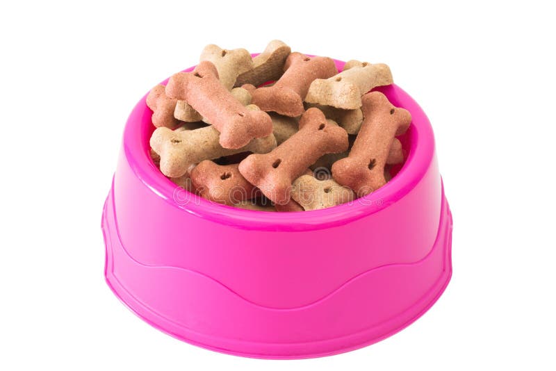Dog biscuits in a bowl stock image. Image of food, biscuits 54350477