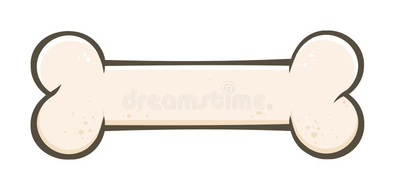 Dog Bone Cartoon Simple Drawing Design Vector Illustration Isolated on