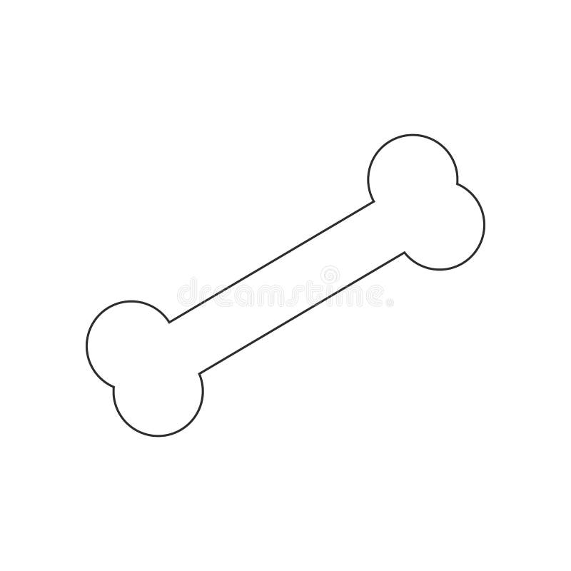 Dog with bone in outline stock vector Illustration of clip 17717841