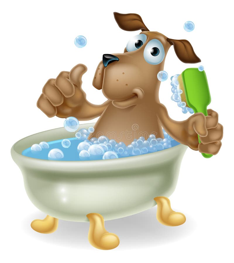 Cartoon Dog Bubble Bath Stock Illustrations 615 Cartoon Dog Bubble