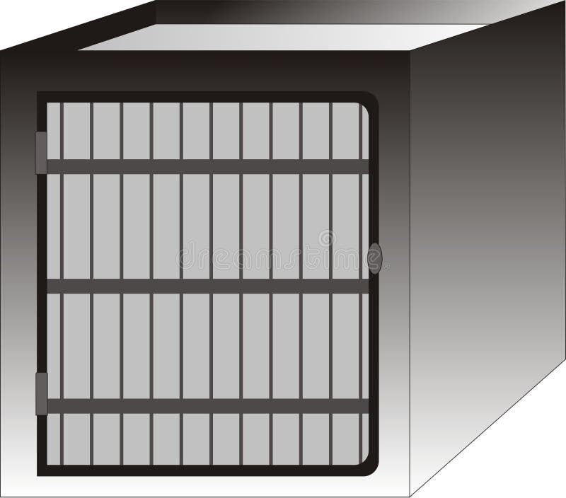 Dog in the cage stock illustration. Illustration of play 9221620