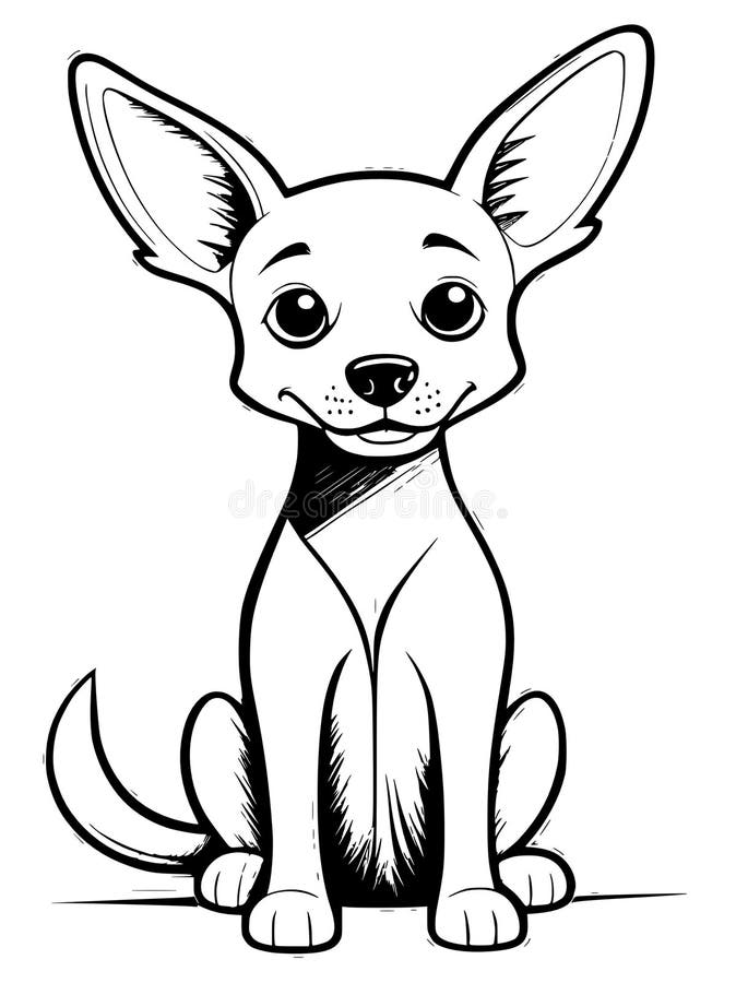 Dog cartoon coloring page stock illustration. Illustration of funny