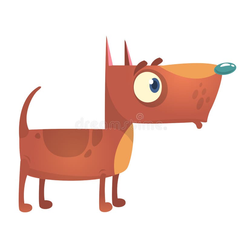 Cartoon funny pitbull dog. Vector illustration vector illustration